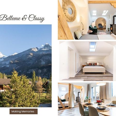 Bellevue & Classy Mountain View Apartment Kandersteg Ngoại thất bức ảnh