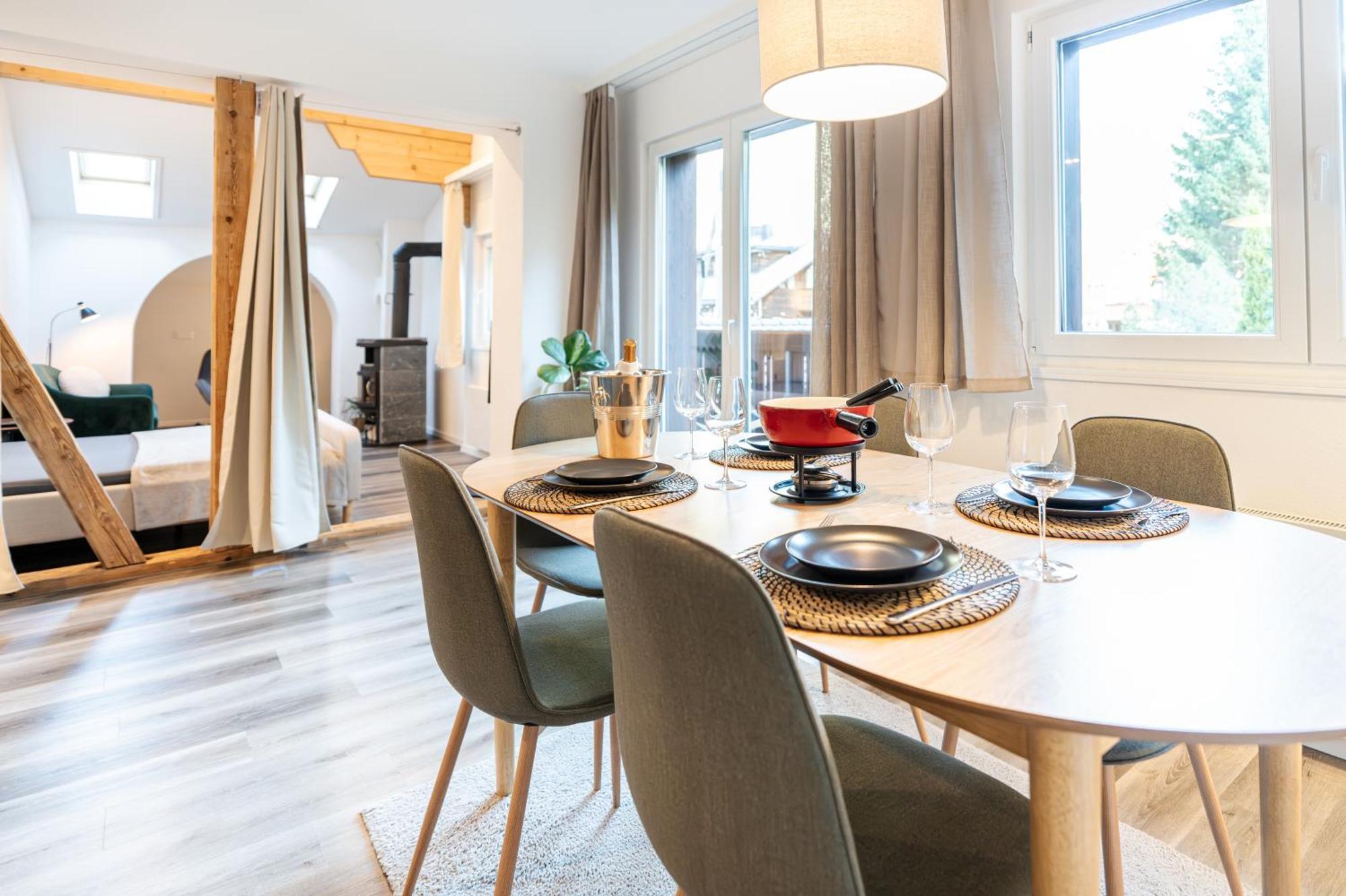 Bellevue & Classy Mountain View Apartment Kandersteg Ngoại thất bức ảnh
